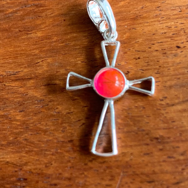 Memorial cross, ashes, hair, fur keepsake, cremation jewellery, pet memorial 