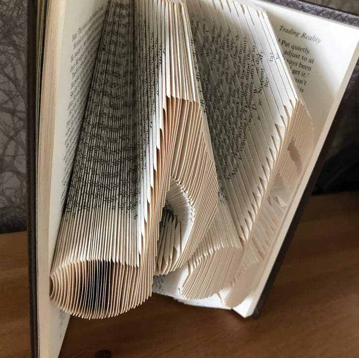 Folded Book Art - Book Sculpture - Musical Notes - Folksy