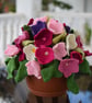 Flower knitting pattern, Knitted flower arrangement, Digital Pattern - Image 2