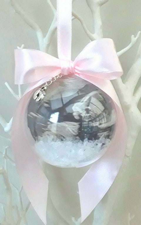 8cm Beautiful Baby Scan Bauble,Bumps First Christmas Bauble,Baby Scan Ornament