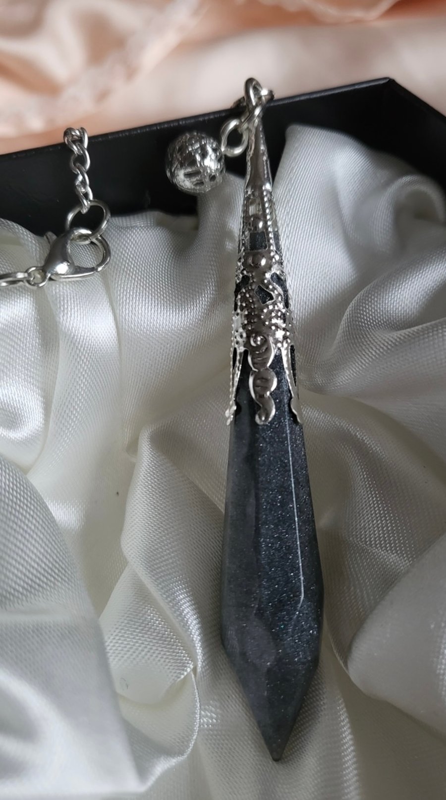 Space Themed Resin Crystal Necklace 