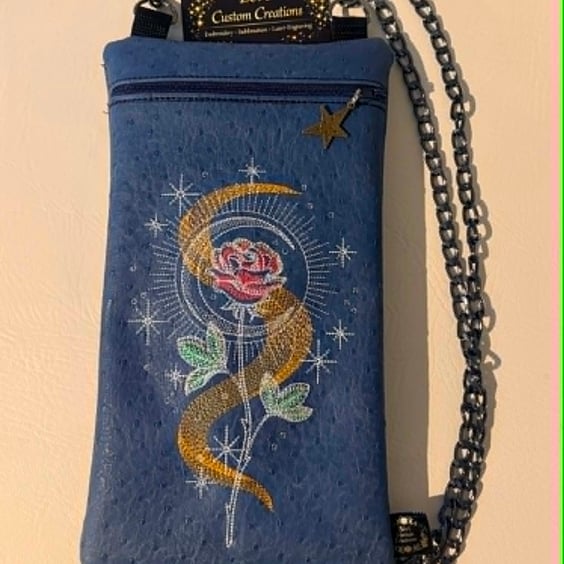 Illuminated Rose – Embroidered Crossbody Bag