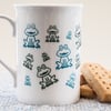 Fine Bone China Mug with humorous cartoon frog design. 