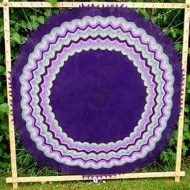 Traditional Circular Hap Shawl, 64" diameter, Knitr Design