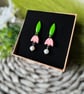 Nodding Flower Polyer Clay Earrings  - Image 3