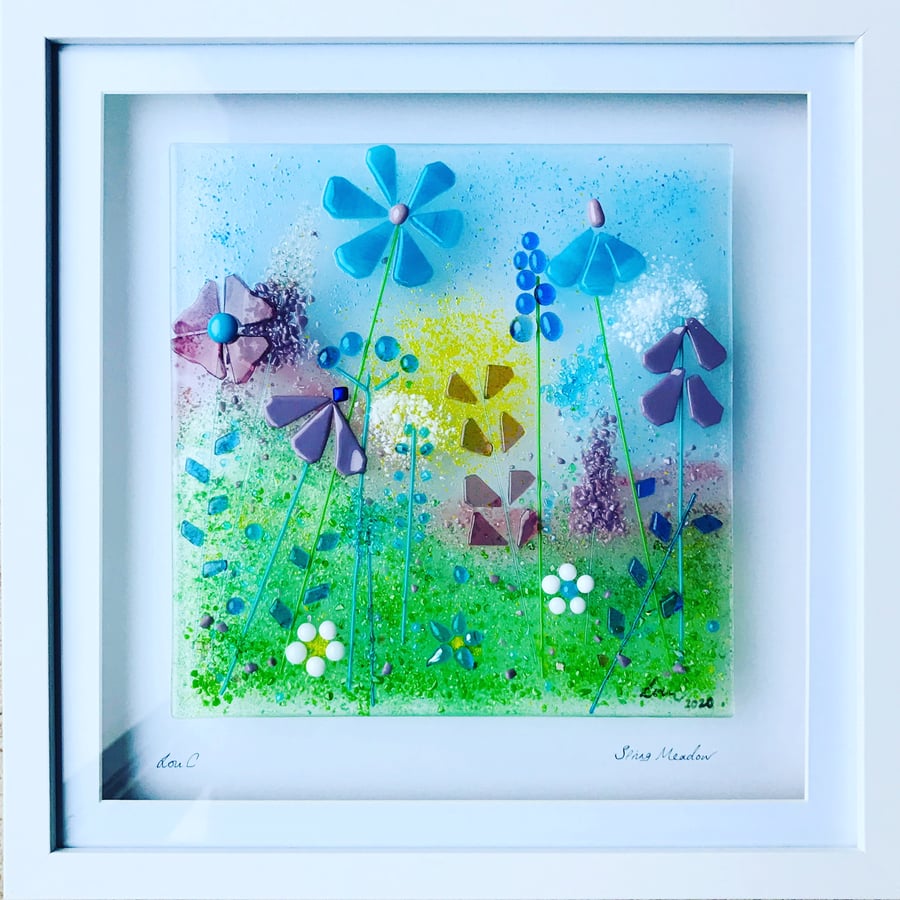 Fused glass flowers picture