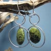 Silver & semi precious gemstone earrings