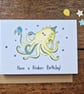 Sea Theme Birthday Card, Nautical Birthday Card, Kracken Birthday Card - Image 4