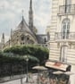 Cafe life in Paris, Notre Dame - Print - Image 2