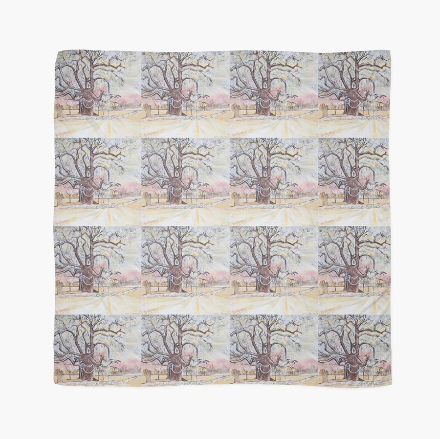Beautiful Scarf Featuring A Design Based On The Painting ‘Scattering Of Snow’