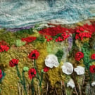 Poppy Fields - Needle felted picture - 