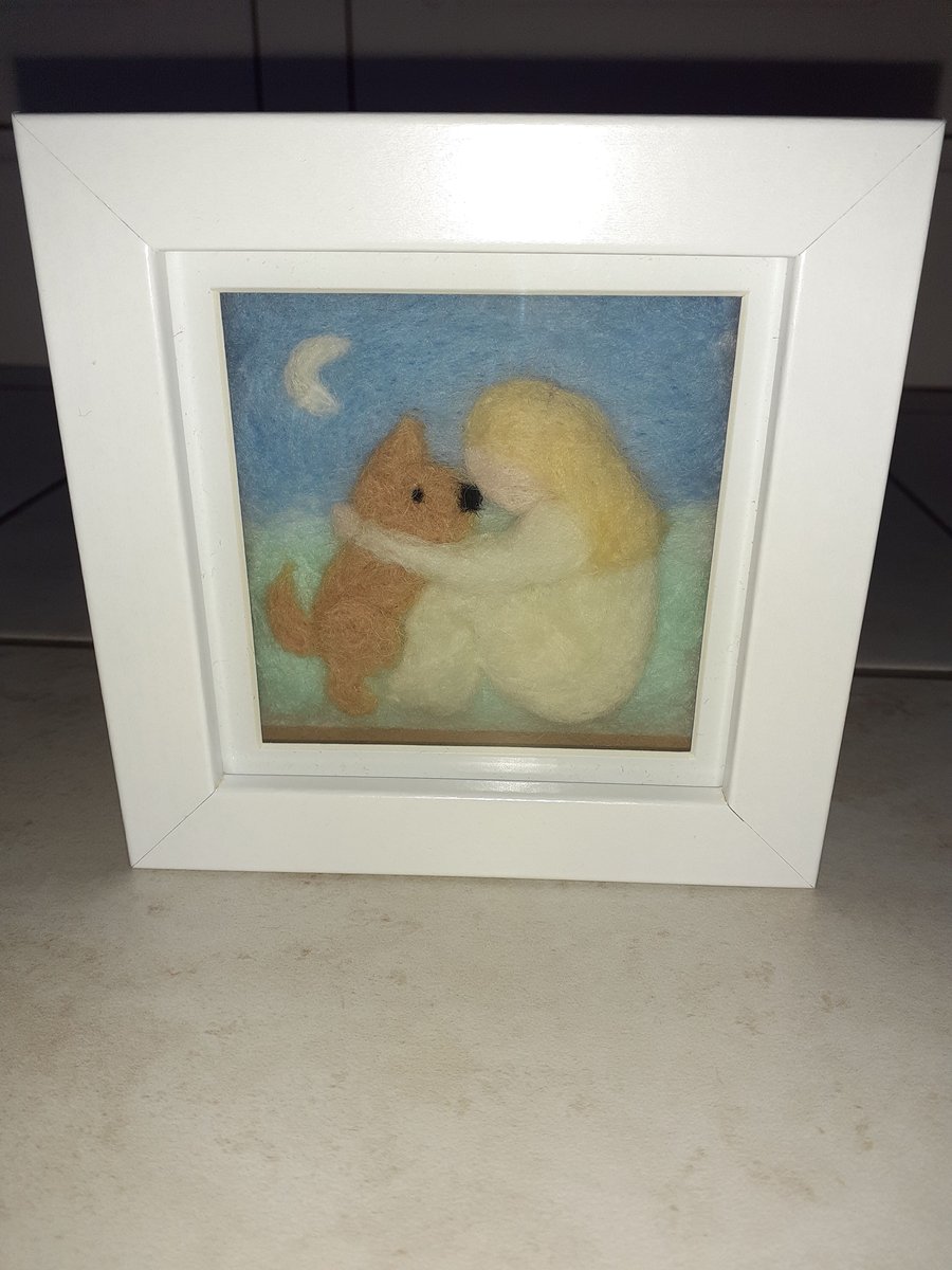Needle Felted My Dog and Me Picture