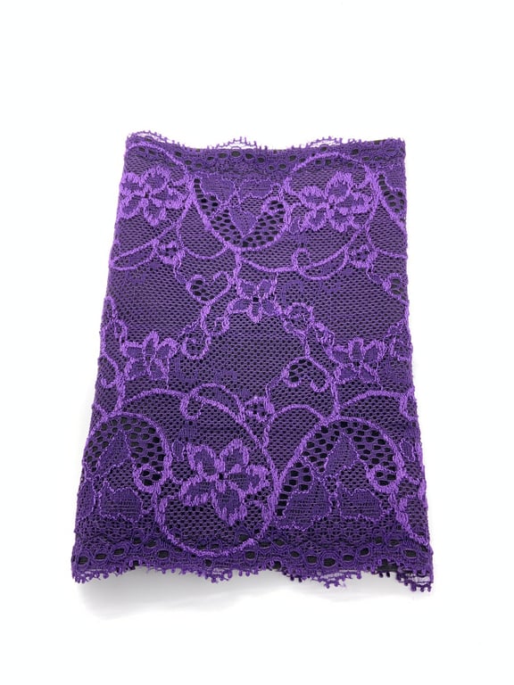 6.5"Long LINED Purple Lace Free Style Libre- PICC Line Covers Cancer Chemo Short