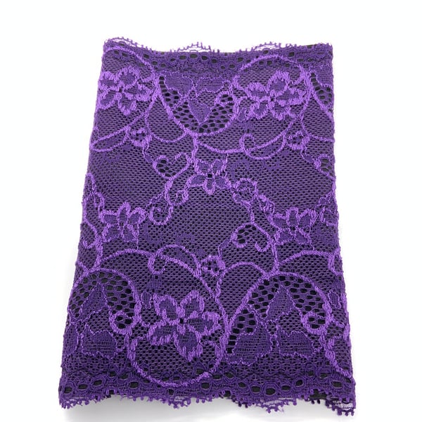 6.5"Long LINED Purple Lace Free Style Libre- PICC Line Covers Cancer Chemo Short