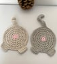 Cute Hand Crochet Cat Butt Coaster, Funny Cat Bum Coasters, Cat Lovers Gift - Image 1