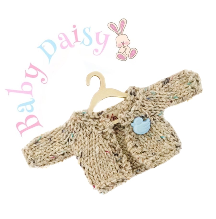 Reserved for Lesley - Baby Daisy Oatmeal Cardigan 