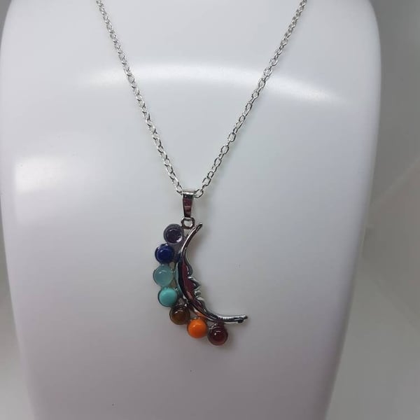 Chakra pendant necklace. Reiki necklace. Chakra Necklace.