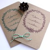 Warm winter wishes- Set of four recycled Christmas cards