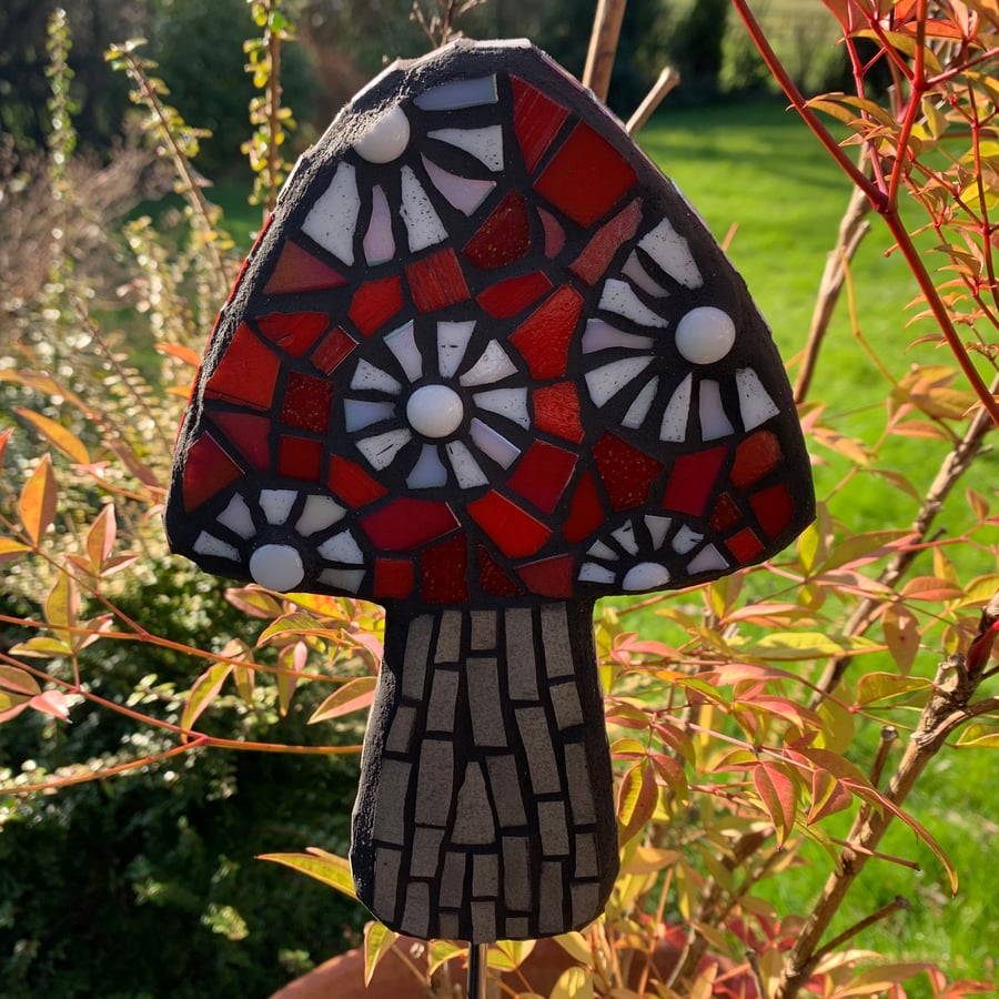 Available Now! Mosaic mushroom garden ornament