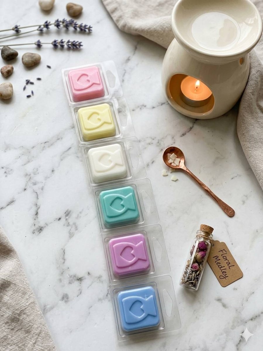 Wax Melts In single oil Burner Clam Shells,  