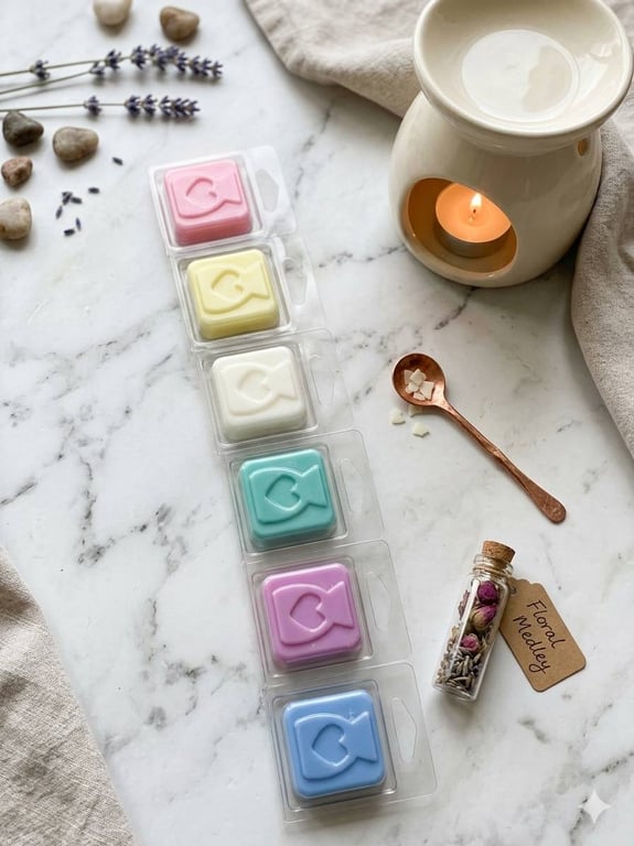 Wax Melts In single oil Burner Clam Shells,  