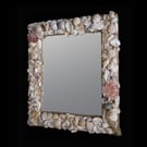 Large Rustic Shell Mirror