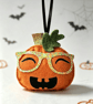 Handmade Felt Pumpkin Ornament Cute Glasses Pumpkin Halloween Hanging Decoration - Image 2