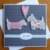 Dog Card - For You - Blue - Anniversary, Birthday