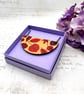 Autumn leaves statement necklace fabric and plywood nature lover - Image 4