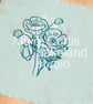 Aqua Poppy Embroidery Kit