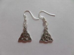 celtic knot charm hook earrings