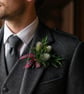 Scottish Thistle and Tartan Buttonhole - Artificial Wedding Boutonniere - Image 3