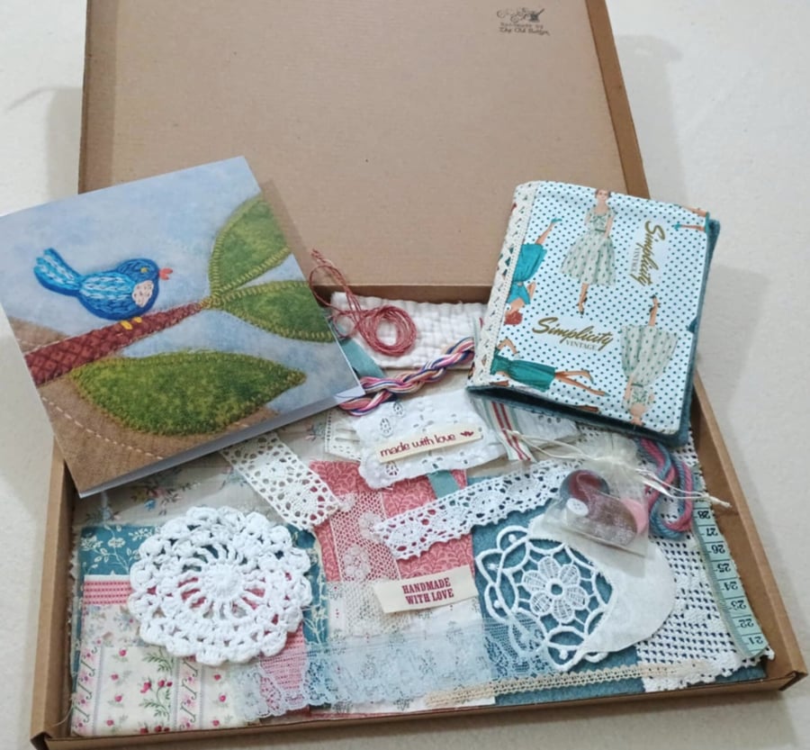 Needle Case and Slow Stitching Starter Set for crafters - letterbox gift
