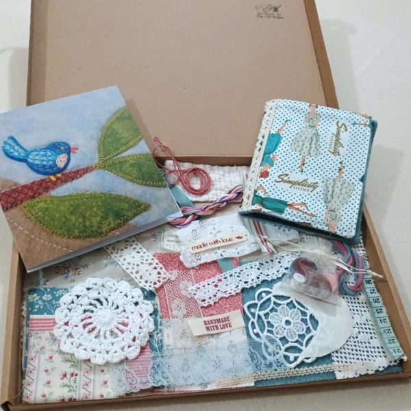 Needle Case and Slow Stitching Starter Gift Set for crafters
