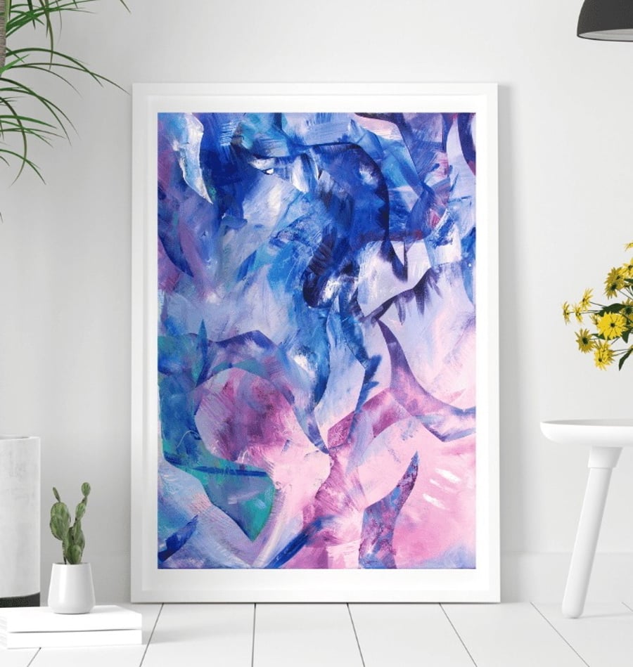 Contemporary Abstract Art Print in Various sizes, FREE UK Delivery