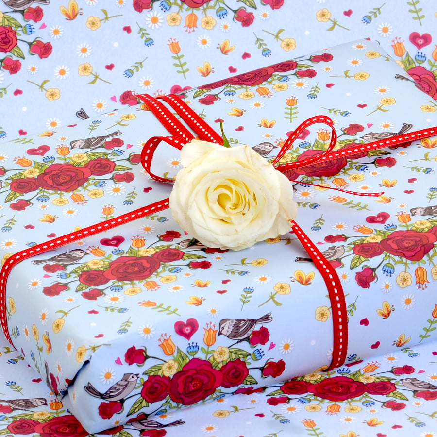 Gift Wrap 2 pack  - English Roses