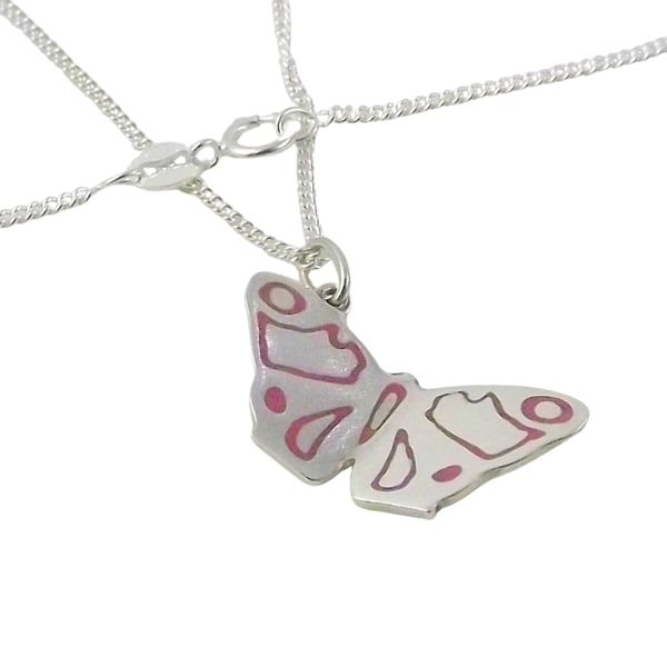 Butterfly Pendant (Large), Silver Wildlife Jewellery, Handmade Nature Gift