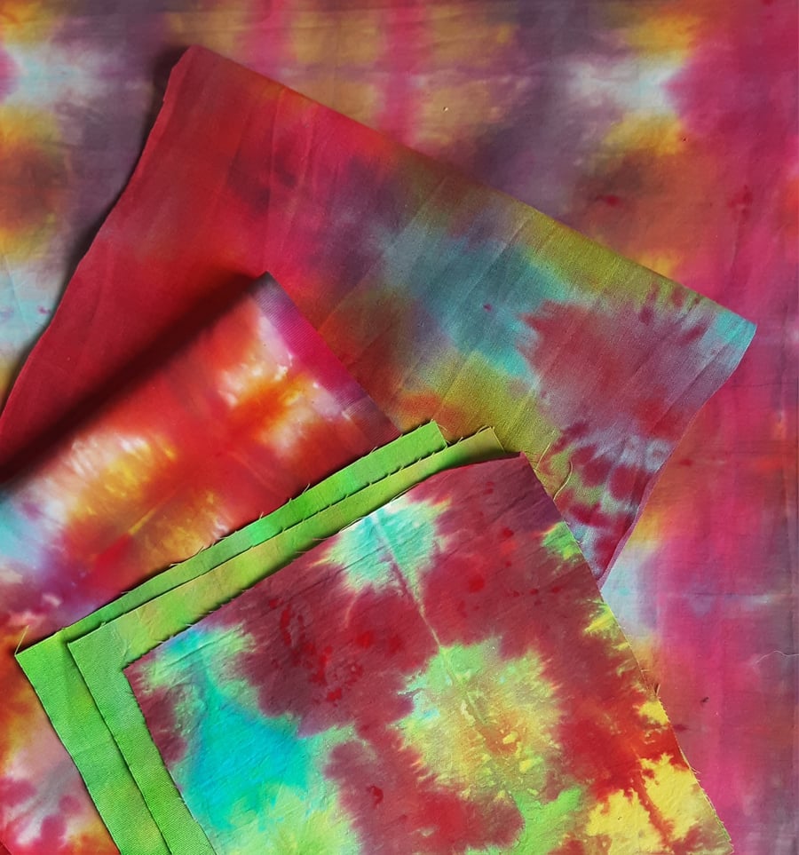 Inspiration Pack Hand Dyed cottons, Silk, Organza Embroidery Thread