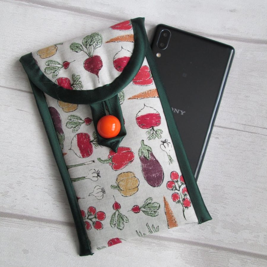 SOLD - Vegetables Glasses or Phone Case, Storage Pouch