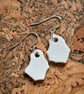 Handmade Earrings, Ceramic, Unique Earrings, Vintage, Eco Friendly Gifts. - Image 5