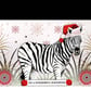 Happy Christmas Daughter - Fun Zebra Handmade Card - Image 1