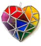 Geometric Patchwork Seaside Heart Suncatcher Stained Glass 006 - Image 8