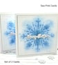 Snowflake Christmas Cards - set of 2 - embossed textured blank inside