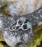 Silver and labradorite small dangle earrings  - Image 1
