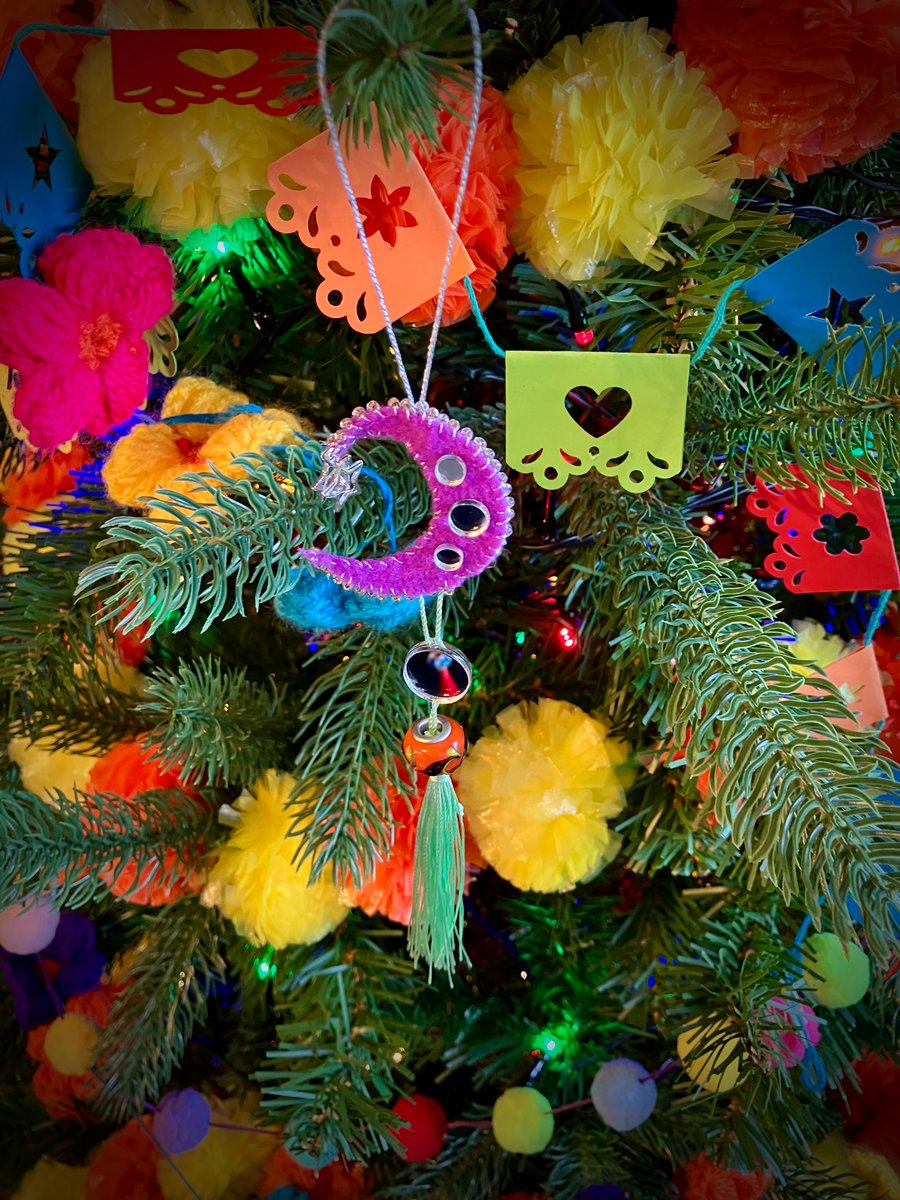 Felt Moon Decoration – Jewel & Mirror Adornment