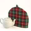 Christmas Cosy Harris Tweed red and green tea cosy cozy teapot cover