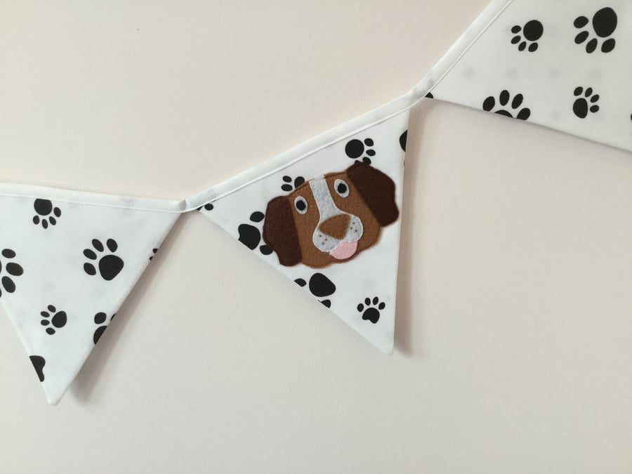 DOG - Bunting - Dog Applique Bunting - Handmade - Dog Lover - Gift - kids room.