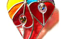 Stained Glass Suncatchers Hearts Love