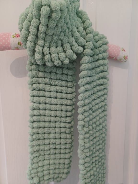 Light Green Furry Scarf