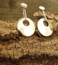 Elegant sterling silver circle earrings - Image 1